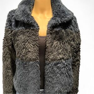 Abercrombie & Fitch black and black Teddy Jacket